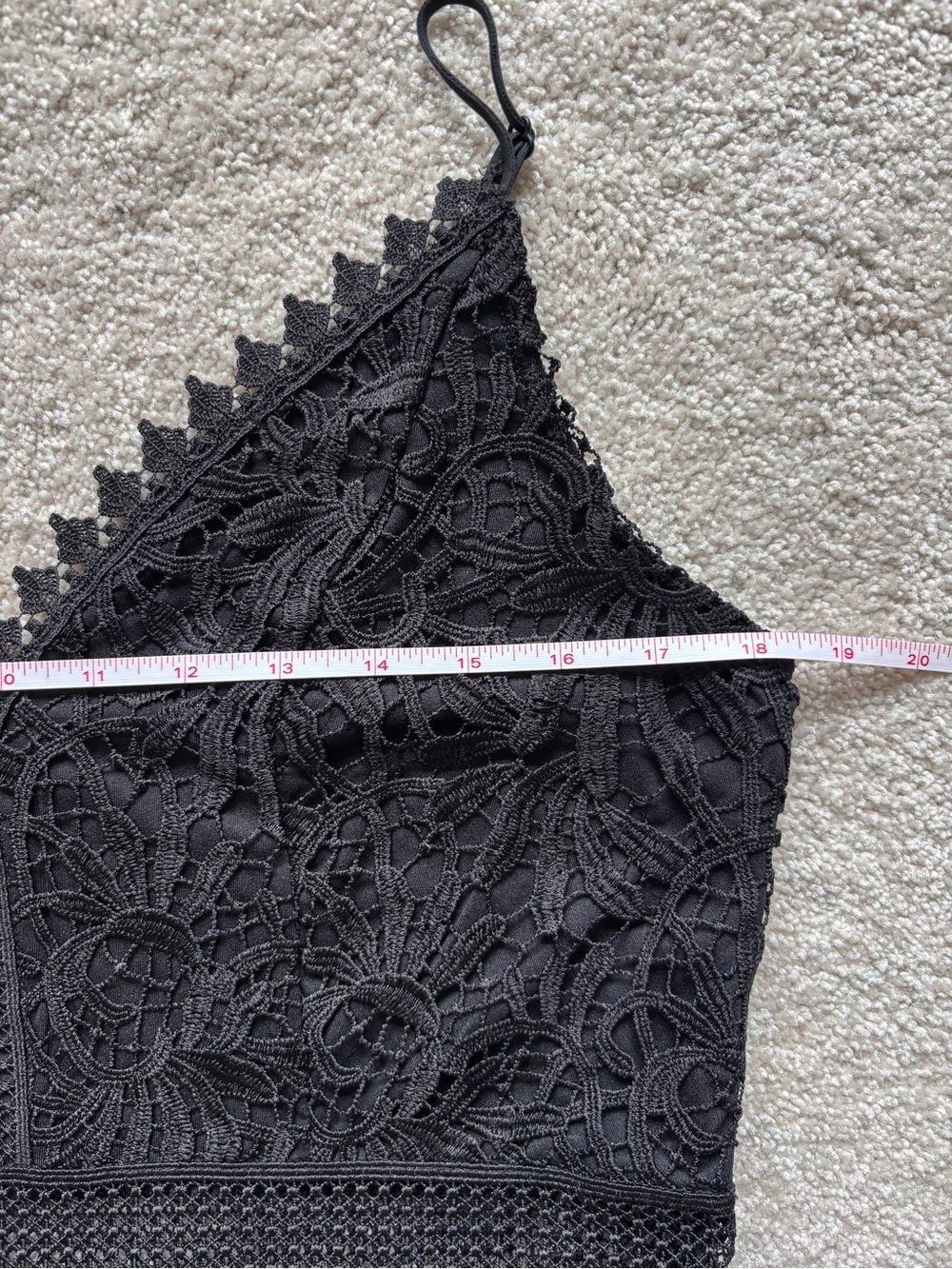 Express Black Lace Mini Dress with Spaghetti Straps - Picture 7 of 11